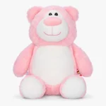 Lyserød bamse med navn – Rosie