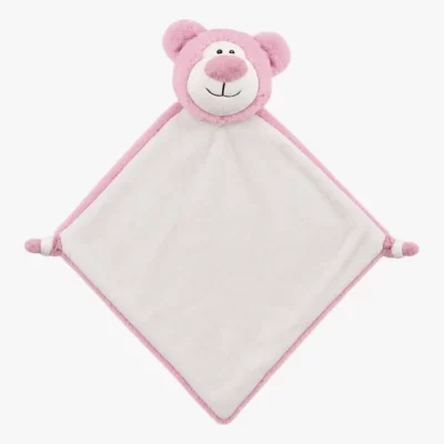 Pink bamse nusseklud med navn