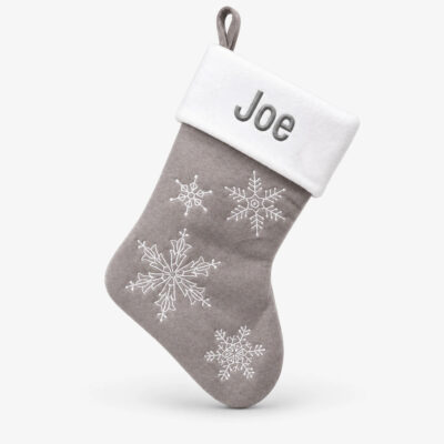 Julesok med navn og snefnug