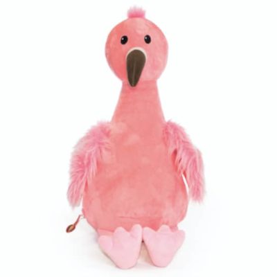 Flamingo med navn blød legetøj pink