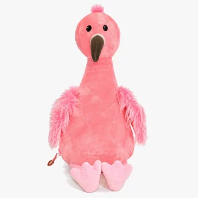 Lyserød flamingo tøjdyr med navn – Puna