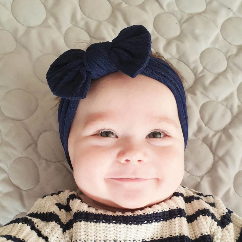 Baby pandebånd marineblå i nylon