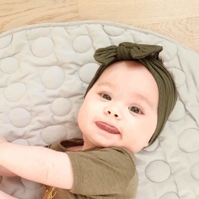 Mørkegrøn baby pandebånd