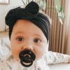 Baby pandebånd sort i nylon