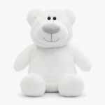 Hvid bamse med navn