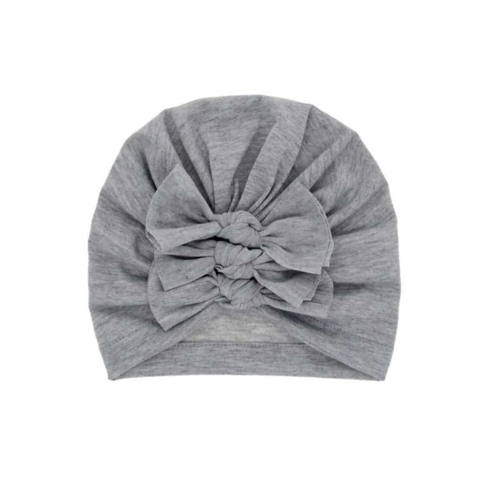 turban babygrå nordisk regnbue Grå turban til baby – Nordic Rainbow