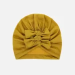 Sennepsfarvet turban til baby – Nordic Rainbow