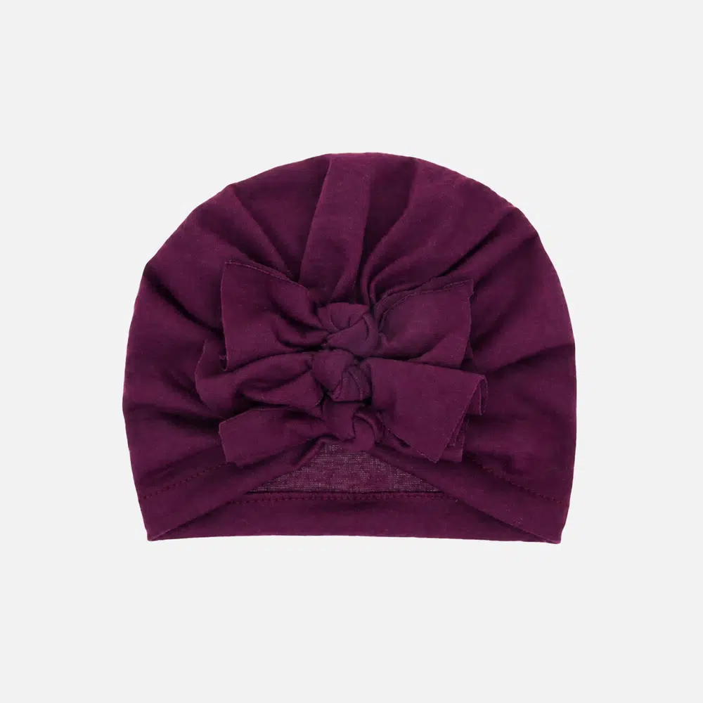 turban baby bordeaux nordisk regnbue Bordeaux turban til baby – Nordic Rainbow
