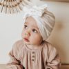 Hvid turban til babyer og små børn