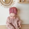 Babys turban medium pink fra oven