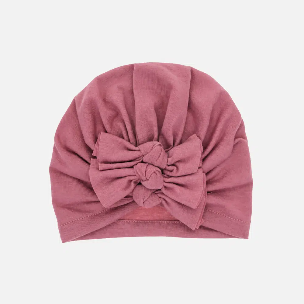 turban baby medium pink nordisk regnbue Medium pink turban til baby – Nordic Rainbow