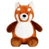 Personlig rød panda bamse med navn