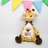Giraf bamse med navn broderet, personlig