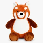 Personlig rød panda bamse med navn