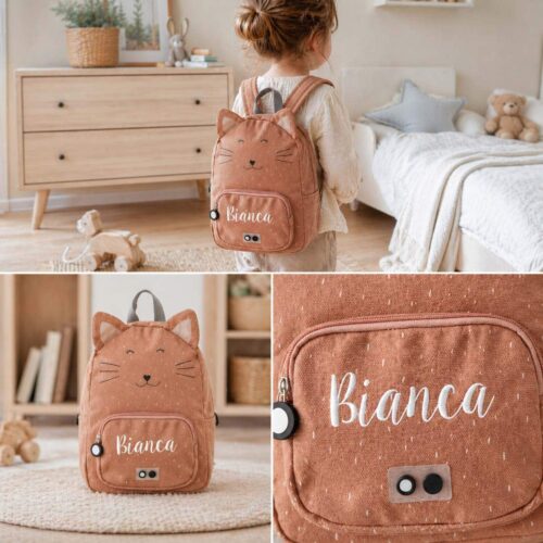 Rygsæk med navn - Mrs. Cat Sød rygsæk med katteører.