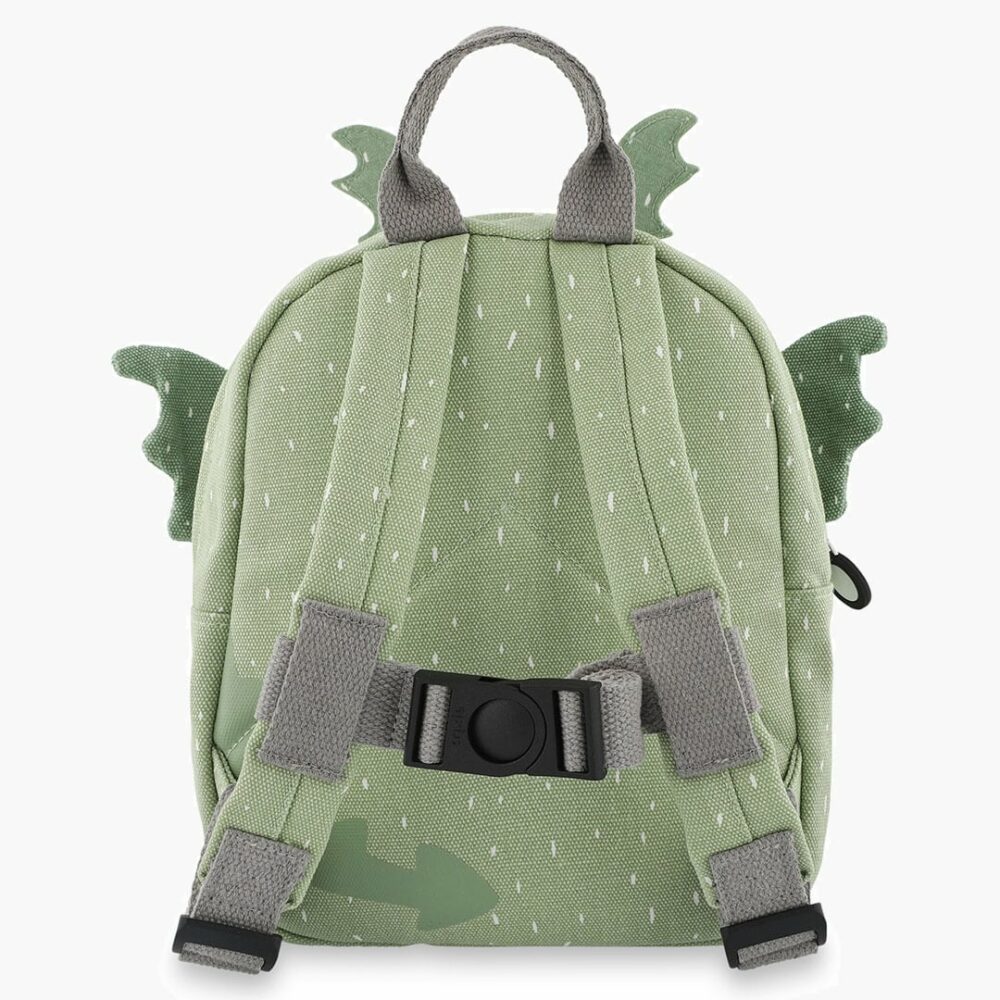 Rygsæk med dragemotiv set bagfra