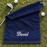 Golfhåndklæde med navn