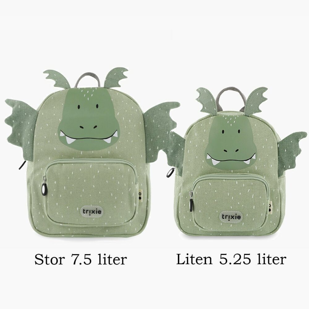 Stor og lille rygsæk med dragemotiv
