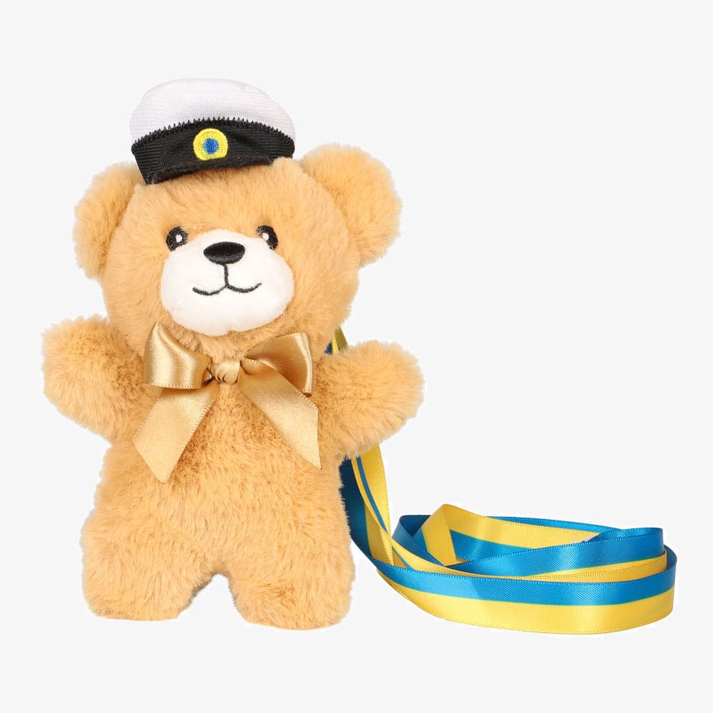 Studenterbamse brun, 13 cm Brun studenterbamse med studenterhue