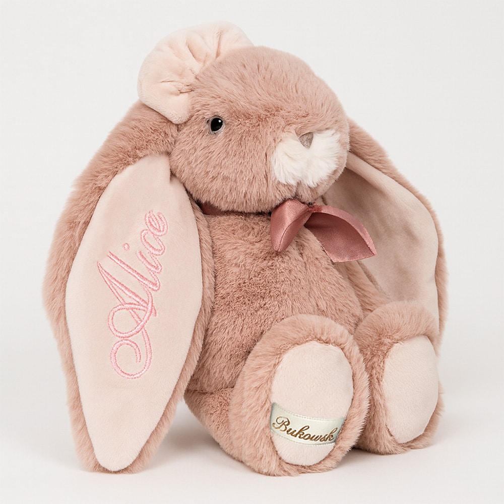 Pudderrosa kaninbamse med navn – Kanina Pudderrosa kaninbamse med navn – Kanina